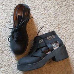 Jeffrey Campbell black cut out shoes. Size 7.5
